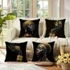 4Pcs Modern African Women Digital Printing Pillow Cover Short Plush Suitable Living Rooms Bedrooms Sofas Throw Cushion Cover