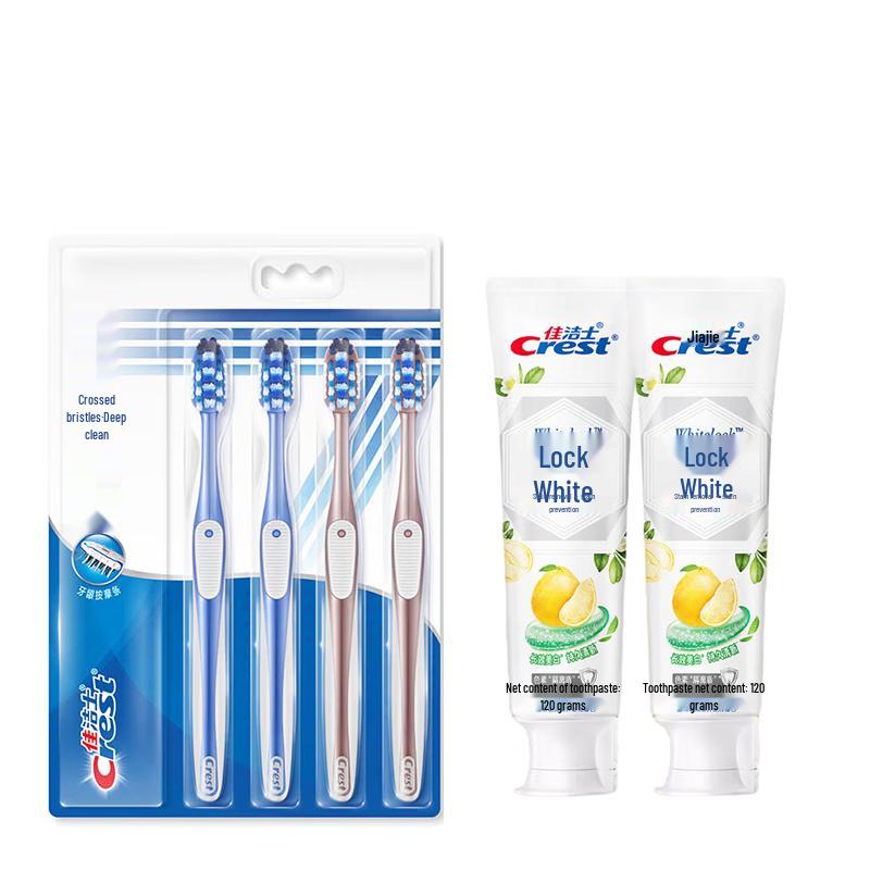 Crest Toothbrush and Whitening Toothpaste Combo