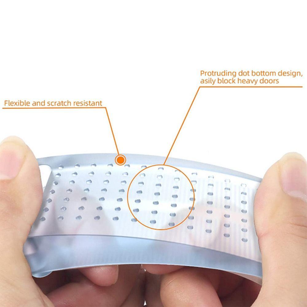 Protruding Dot Bottom Design Rubber Door Stopper Door Wedge Stop Stopper  Bedroom
