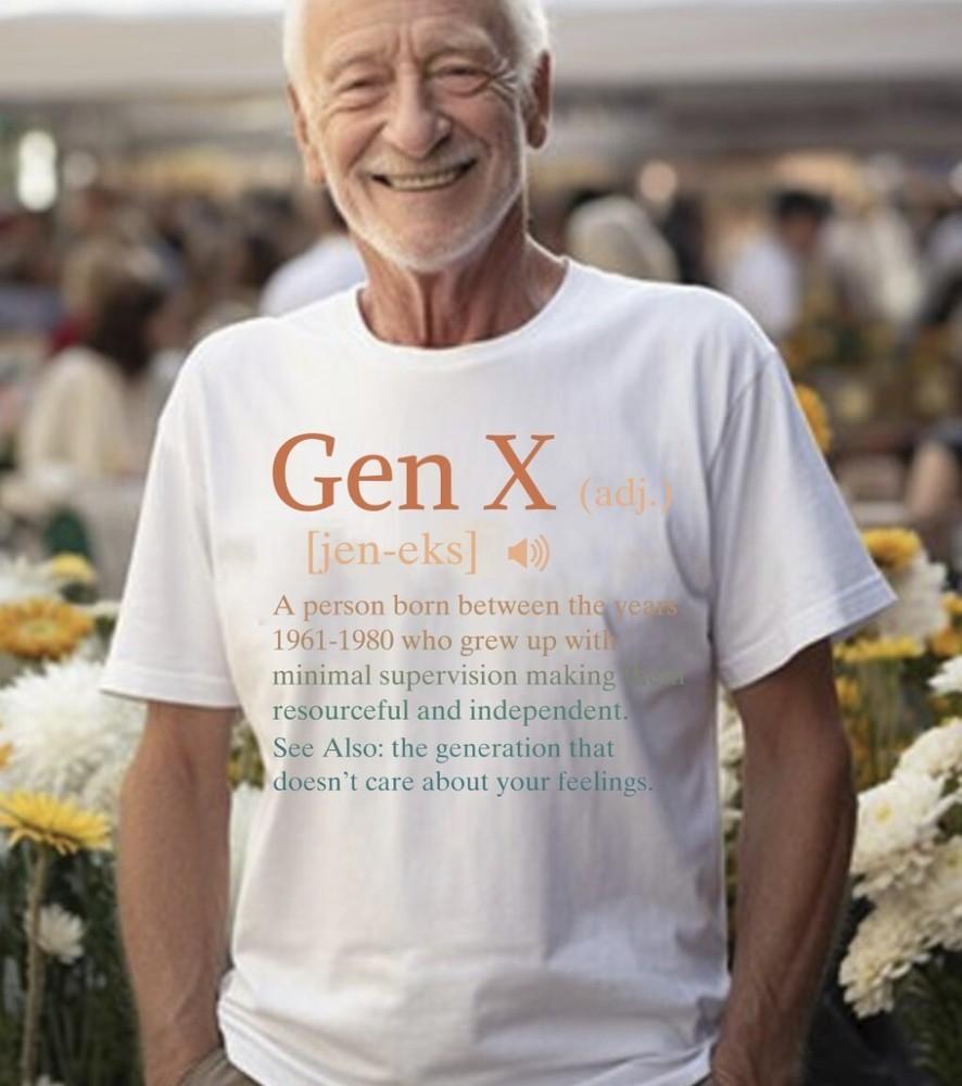 Funny Gen X Generation X Definition Sarcasm Unisex T-Shirt S-5XL, Gildan 5000 Unisex T-Shirt S