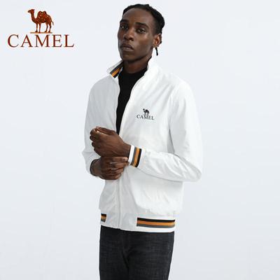 Jaqueta masculina de cor sólida bordada para esportes ao ar livre primavera e outono, jaqueta casual masculina