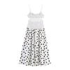 Europäischer und amerikanischer Stil, neue Damenbekleidung, ausländischer Stil, klassisches Polka-Dot-Latz-Midikleid 3152359