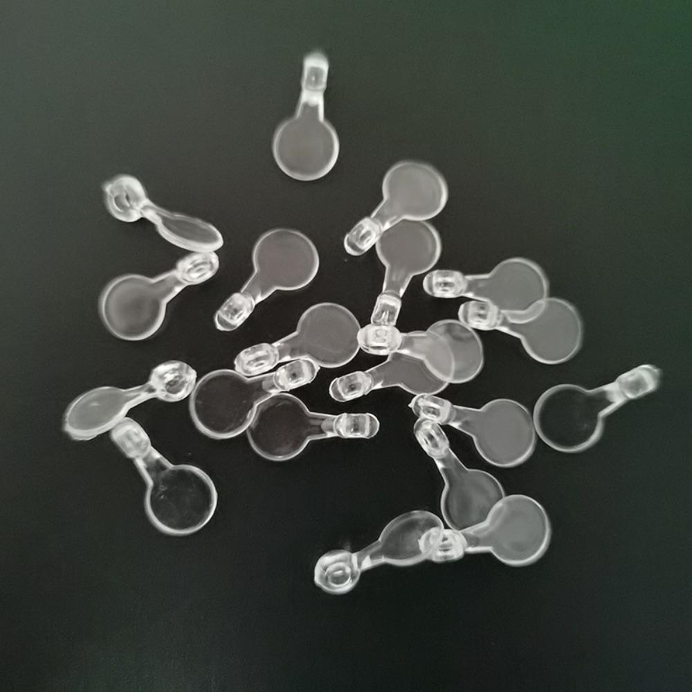 200pcs Transparent Flat Pad Pendants Oval Acrylic Transparent Cabochon Pendants  Home