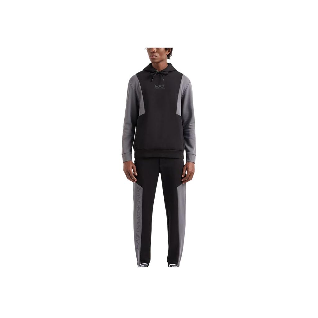 Emporio Armani Felpa con cappuccio e coulisse a maniche lunghe da uomo EA7 Nero 6DPM33-PJVTZ-1200