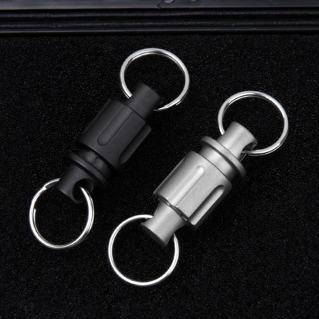 Titanium Alloy Quick Release Open Keychain Universal Rotary Buckle Convenient Detachable Keyring Quick Hangs Buckle