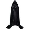 Capa de Veludo de Natal Halloween Ceifeiro da Morte longa com Capuz Unissex para Diabo Bruxa Mago Cosplay de Natal capa vermelha da Morte