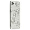 For iPhone 16e Case Rhinestones Decor 3D Butterfly TPU Phone Cover with Glitter Paper