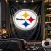 Wall Hanging Tapestry Pittsburgh Steelers Print Cloth for Living Room Bedroom Home Decor