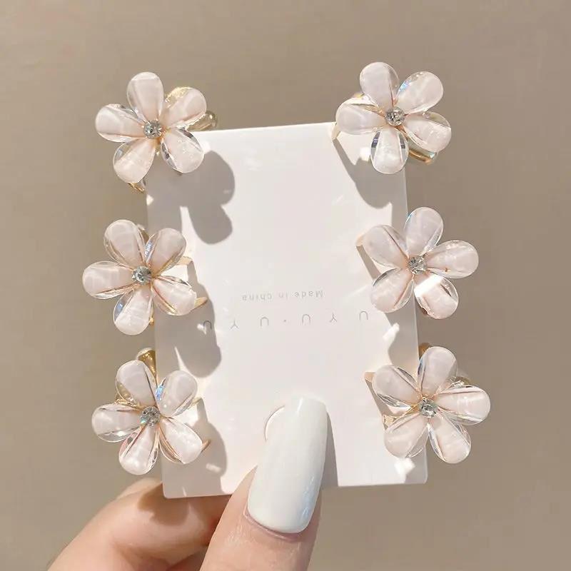 2023 Summer Camellia Mini Hair Claw Clip for Girls