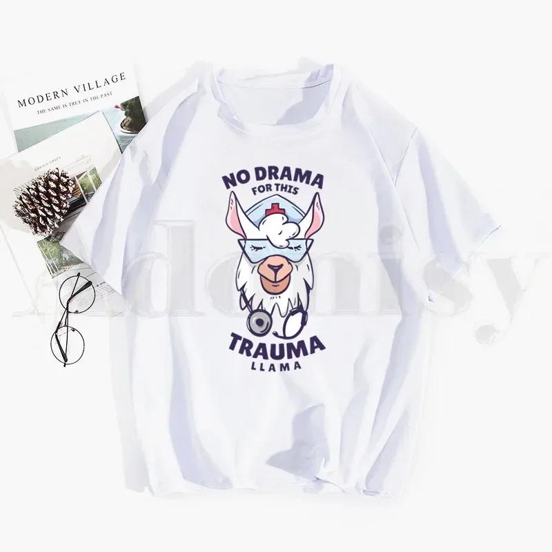 Alpaca No Prob Llama Attractive Design Pretty Tshirt Hip Hop Girl Print Tees Harajuku Tshirts Fashion Summer Tshirt