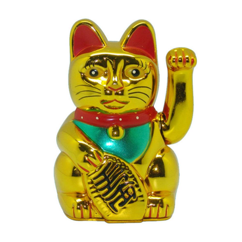 Rifeng Electric Waving Lucky Cat 6 Inch Ideal for New Store Opening High Quality Plastic Wealth and Treasure Indication Cat