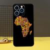 Map of Africa African Fabrics Phone Case For iPhone 13 12 14 11 16 15 Pro Max Plus Mini 7 8 X XR XS Max Cover