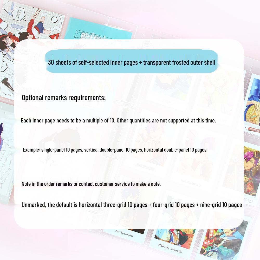 A4 Postcard and Polaroid Album with Four- and Nine-Pocket Pages