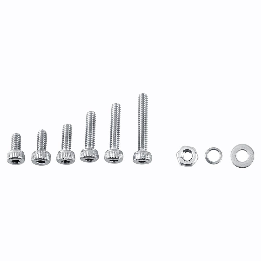 M2 304 Stainless Steel Screws With Hex Nuts Washers Assortment Fasteners( Head)
