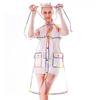 Erwachsene Transparente Verdickte Kapuzen-Langarm Wasserdichte Regenjacke Poncho Regenbekleidung