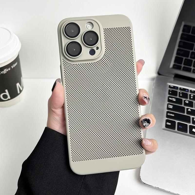 Applicable To IPhone17 Ultra Thin Cooling Mesh Shell Apple 16promax Full Inclusive Lens Film Mobile Phone Case 13 Protection Case