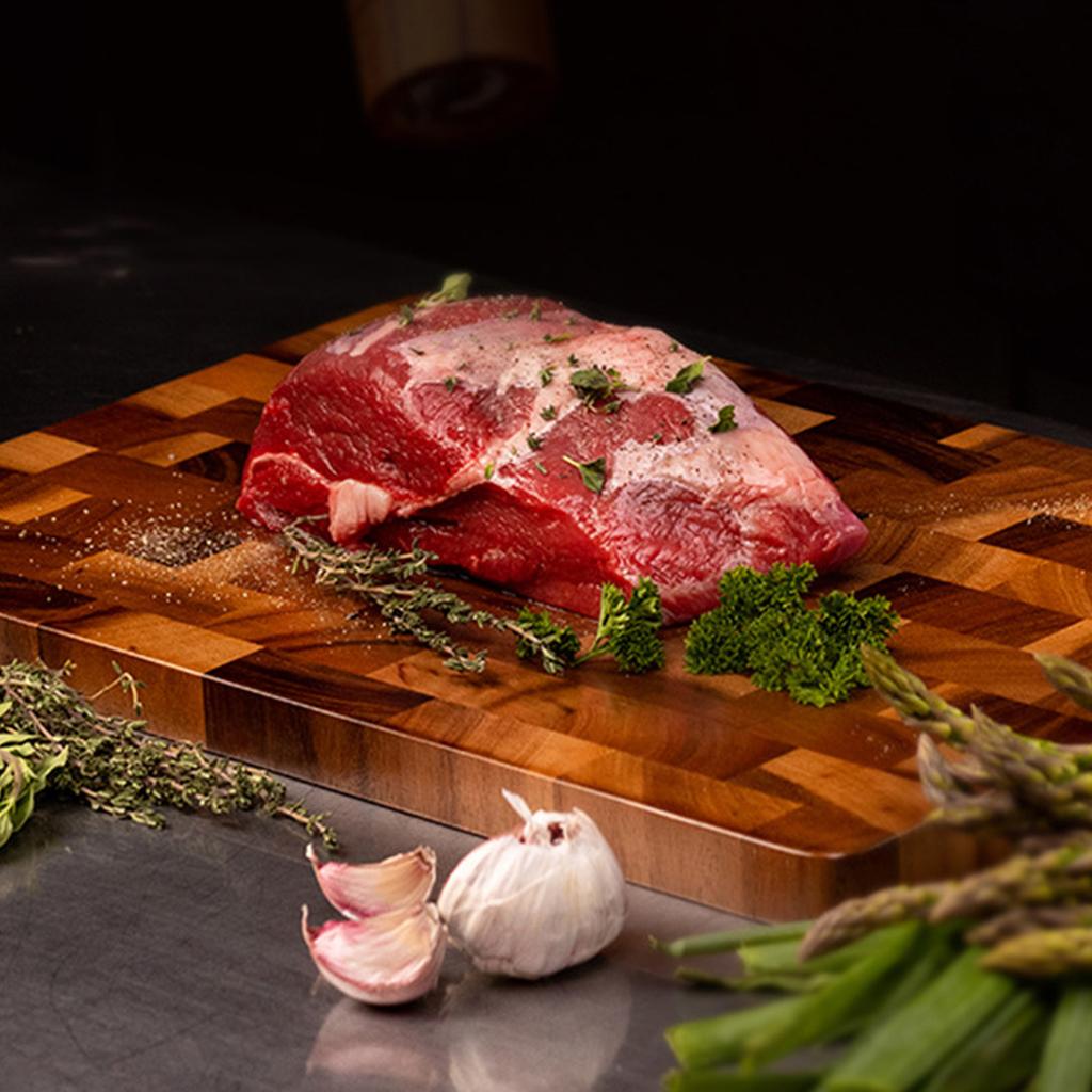 WXCOO Cutting Board Made of High Quality Acacia Wood On Both Sides Stainless Steel Chef Knife Meat Cleaver Kitchen Scissors