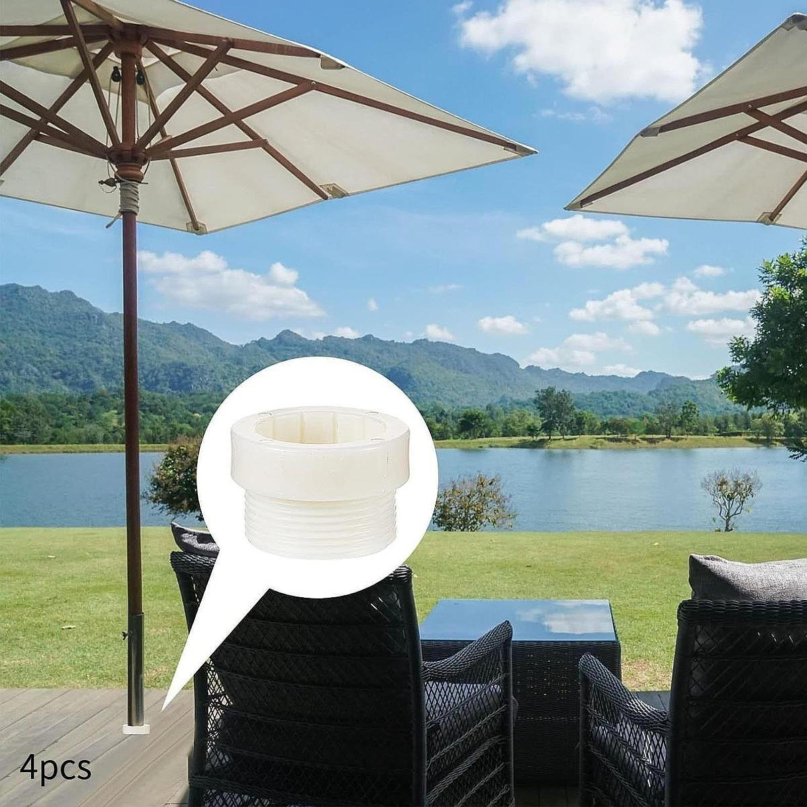 

4 шт. вставок-стабилизаторов для зонта для бассейна для палубного отверстия диаметром 1,75 дюйма белый