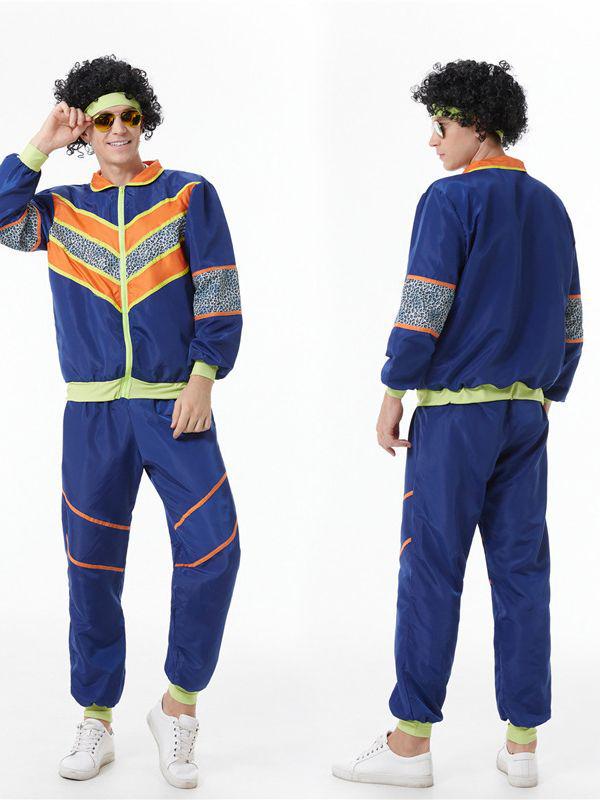 Abbigliamento Cosplay Stile Hip Hop Rock Sportivo Retro Europeo Anni '70 per Uomini, Donne e Coppie - Perfetto per Esibizioni sul Palco