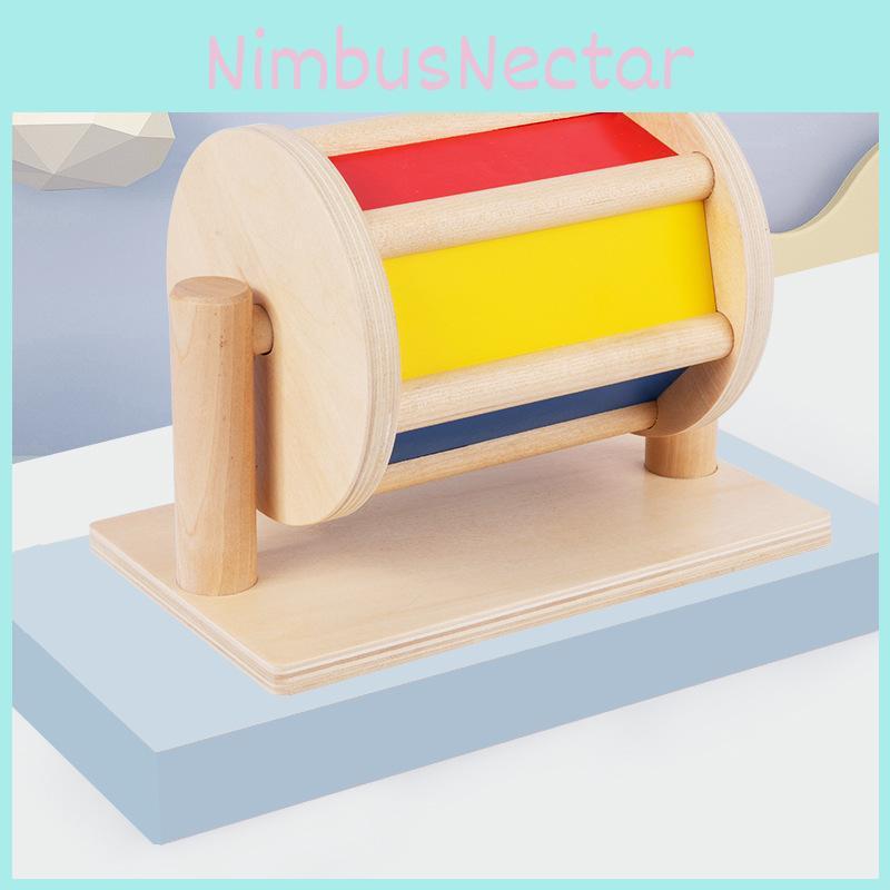Textile Wooden Montessori Drum Puzzle Toy For Early Childhood Play And Learning
