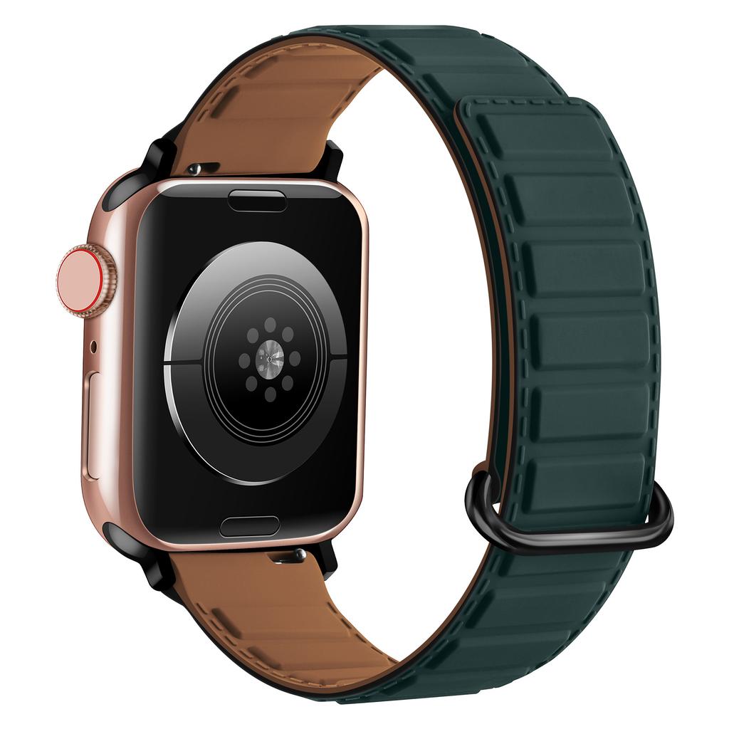 Silicone Strap for Apple Watch Ultra 3 2 1 49mm/Series 11 10 46mm/9 8 7 45mm/SE3 SE2 SE 6 5 4 44mm/3 2 1 42mm Magnetic Buckle Watch Band