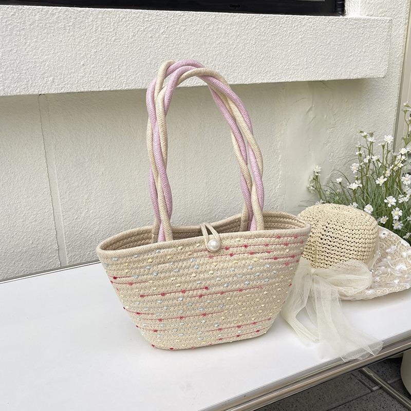 

Woven large-capacity silk scarf shoulder bag summer new versatile high-end underarm bag tote bag women