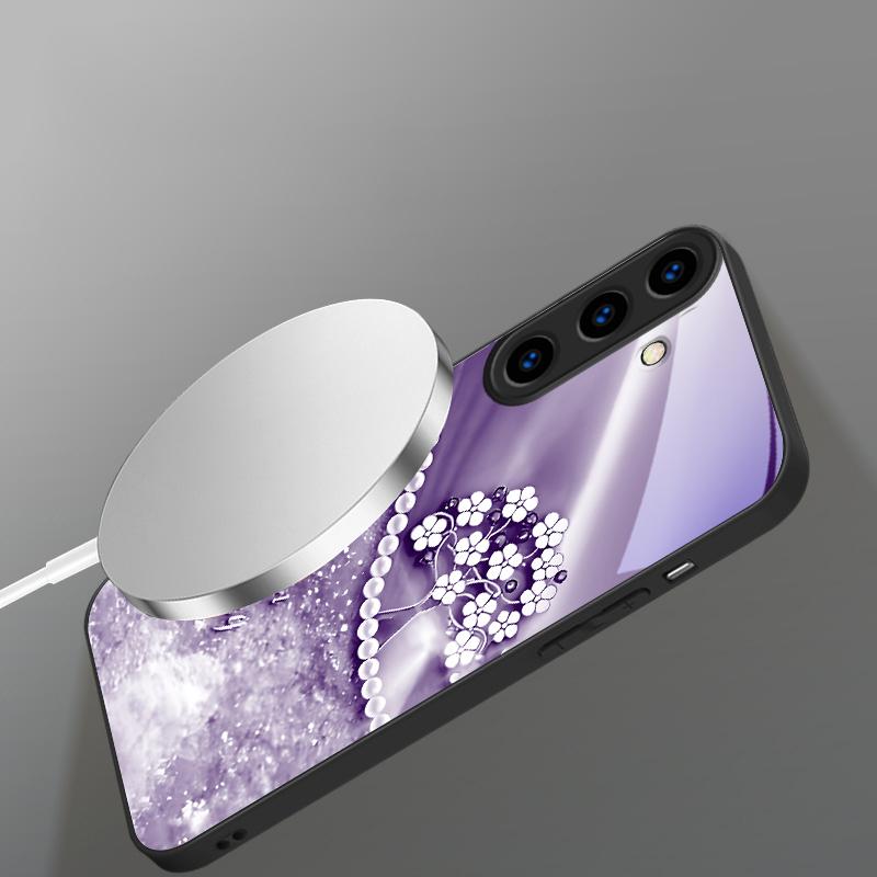 Mysterious gradient purple For Samsung Galaxy S26 Ultra S20 FE S21 S22+ S23 Plus S24 Ultra 25 Edge For Magsafe Glass Phone Casee