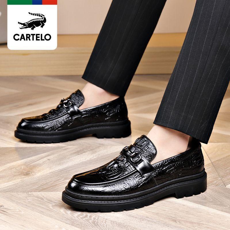 Herren Business Casual Lederschuhe Krokodilmuster Echtes Leder Erste Schicht Rindsleder Modisch und Vielseitig Authentisch
