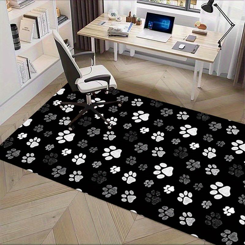 Office Carpet Dog Paw Prints Sofa Rug for Chairs, Underneath Protection Mat
