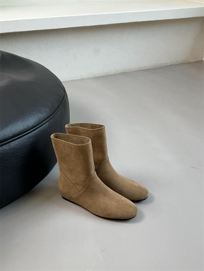 

Lan Cabinet retro western short boots women s stacking boots frosted cowboy boots 2025 autumn and winter new inner height increase medium boots 40 хаки