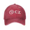 Česká Zbrojovka Uherský Brod Senajan Baseballové čepice CZ USA Distressed Cotton Hats Cap Vintage Outdoor Nastavitelná Snapback Cap