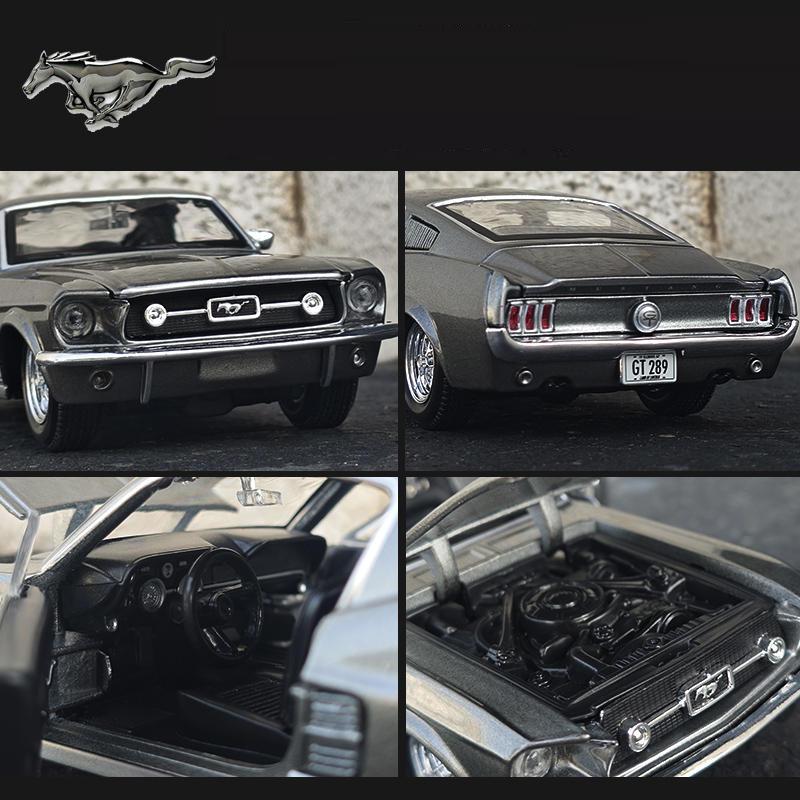 Maisto 1:24 1967 Ford Mustang GT Alloy Sports Car Model Diecast Metal Racing Vehicles Car Model Simulation Collection Kids Gifts
