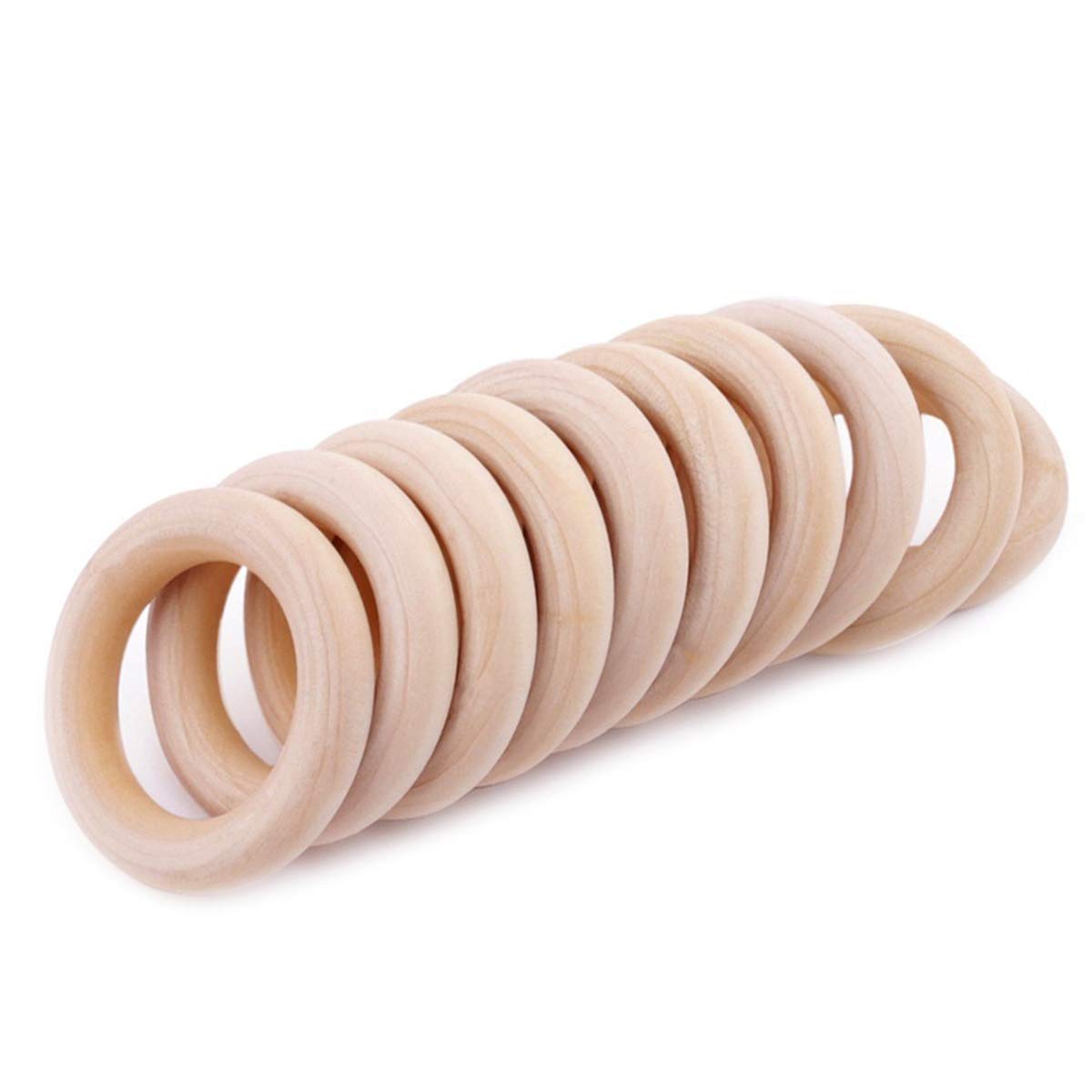 

Mamimami Home Wood Ring Pendant Pieces Natural Wooden Maple Ring Wood DIY Material Material Handmade Gift Craft Parts 56mm/20