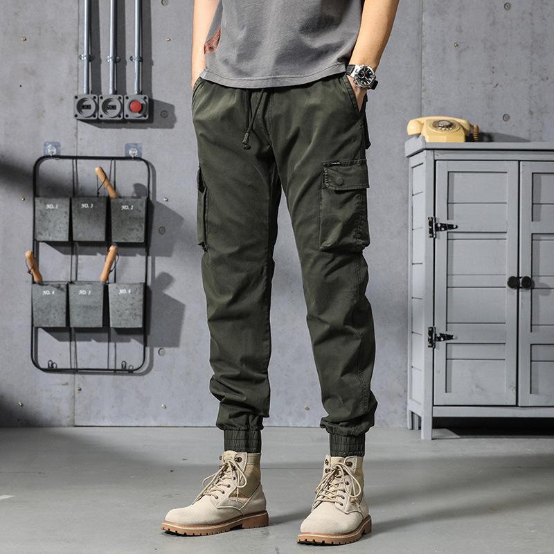 Men's New Functional Style Retro Casual Multi-pocket Leggings Elastic Outdoor Versatile