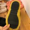 Women's Shoes, Oversized Woolen Slippers, Warm One-shoulder Shoes