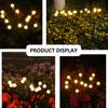 2/4/6pcs Solar Firework Firefly Garden Lights Outdoor LED Lawn Stake Light Waterproof Landscape Lighting Wind-Driven Swing Lamp