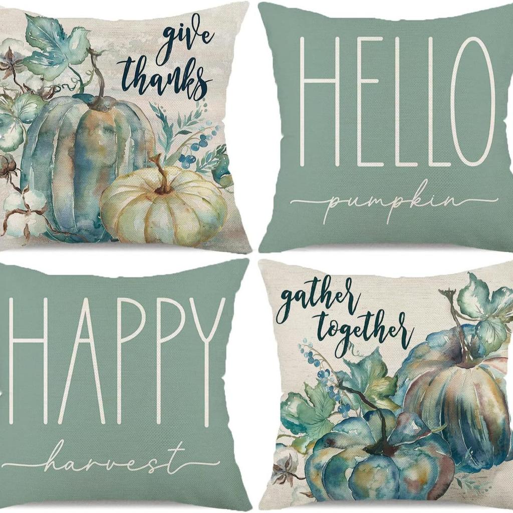 New Thanksgiving Holiday Print Pillow Pillow Sofa Bedside Home Pillow Case Waist Cushion Cover
