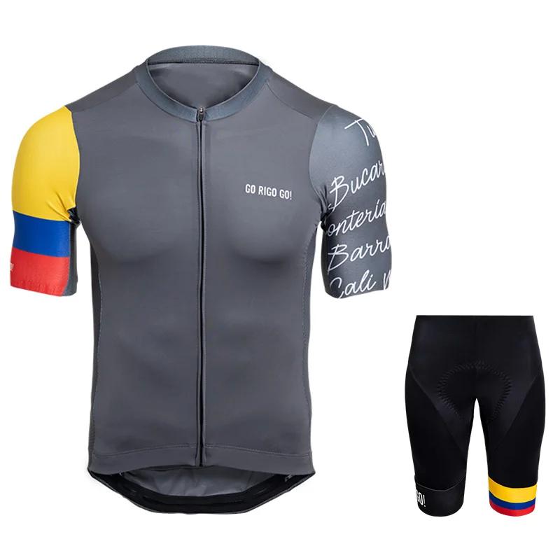 2026 Go Rigo Go Herr Cykeltröja Lag Cykeltröjor Sommar Kortärmad Kläder Cyklar Gel Hängselshorts Set Cykelkläder Tröja