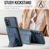For Samsung Galaxy A23 4G Case Leather+TPU Phone Cover Built-in Magnetic Holder Metal Sheet