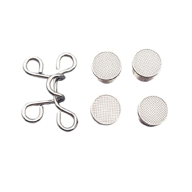 Detachable Jeans Button Pins No Sewing Required Trousers Waist Tightener Metal Waist Buckles Trouser Button Pins