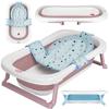 Baignoire Pliable Pour Bébé Avec Volume De 50 L Avec Insert De Baignoire Ergonomique Pour Bébé - Rose 1 Polypropylène