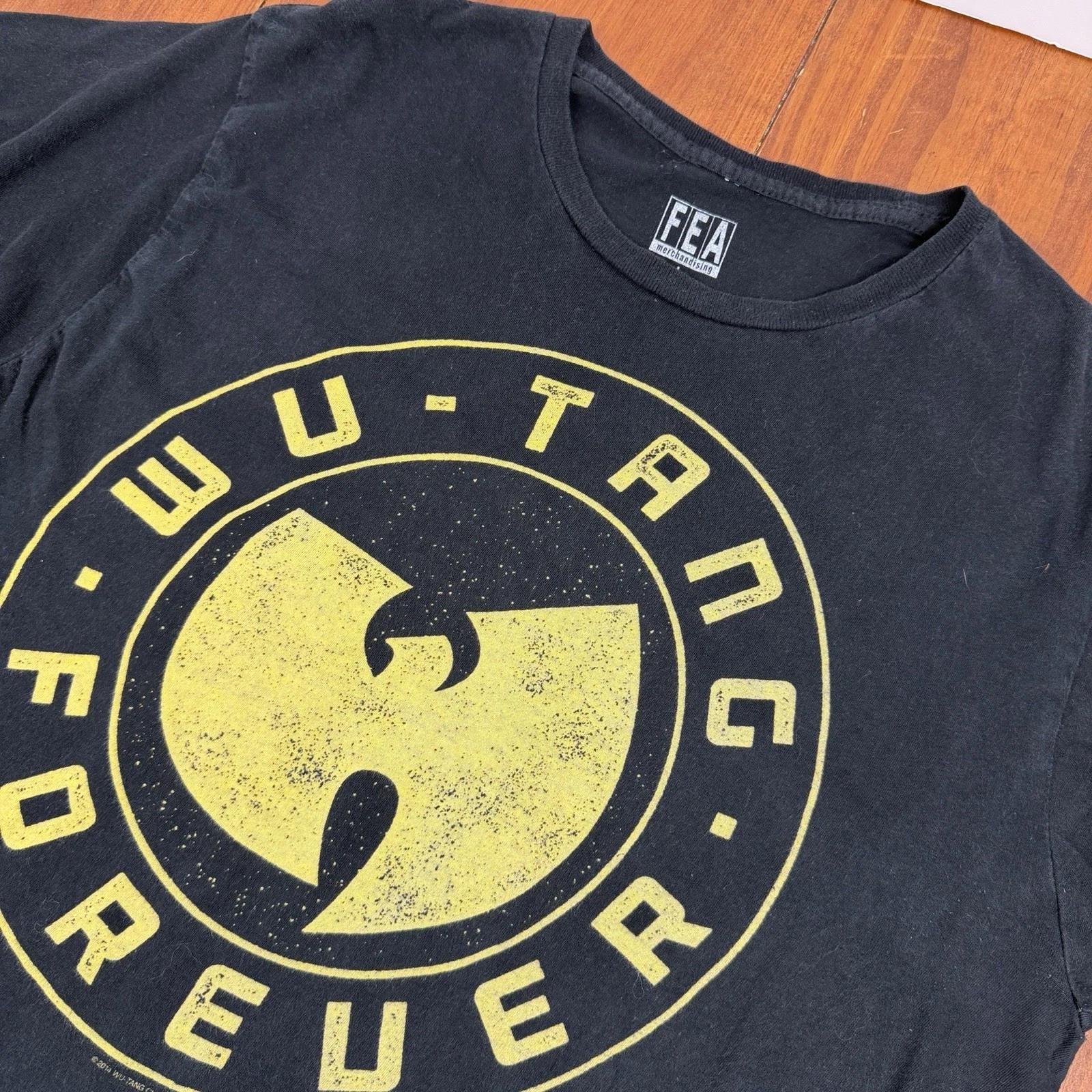 

Wu Tang Clan Forever Shirt Rap Hip Hop Circle Spell Out Script Logo Tee L M