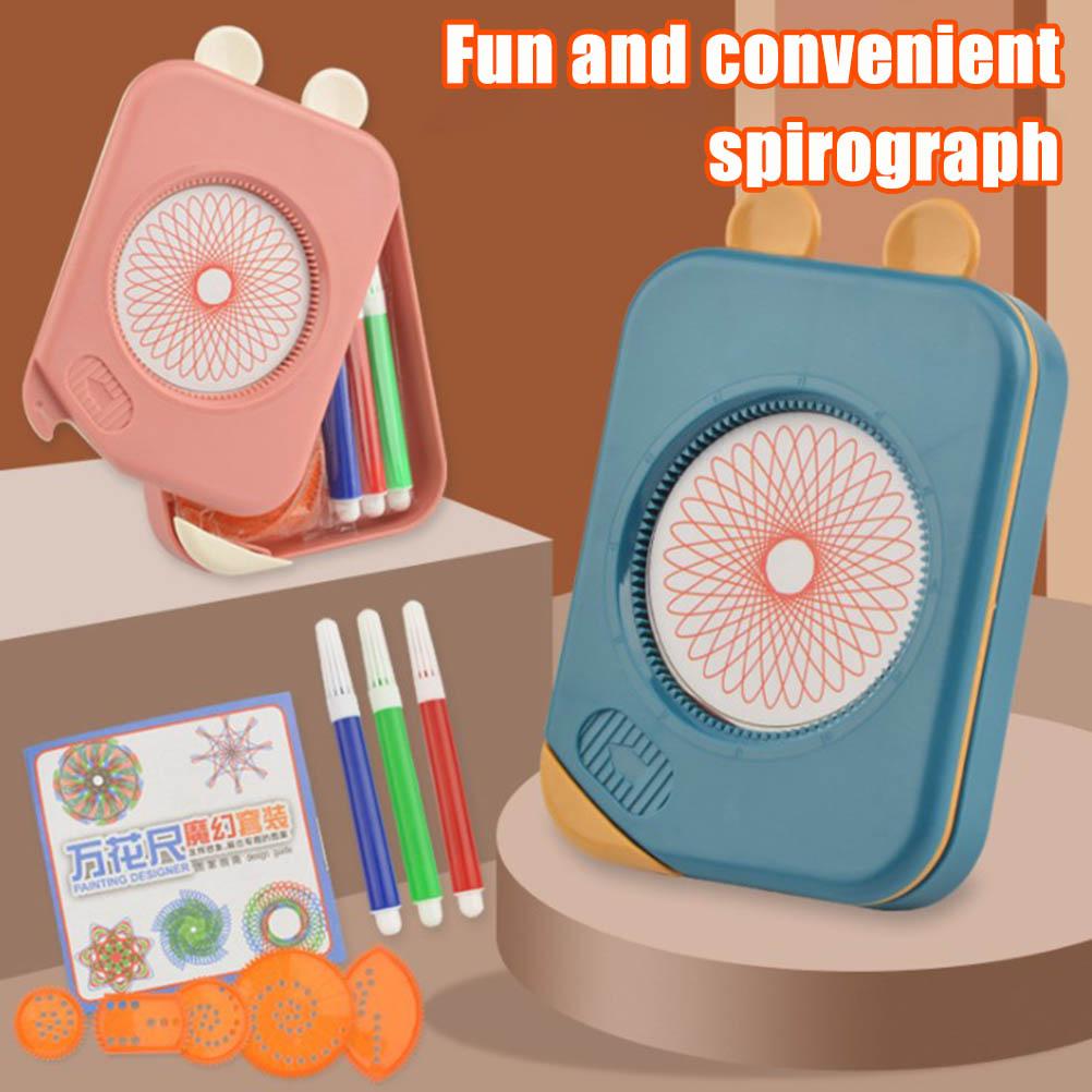 

Drawing Set for Kids Plastic Painting Template Ruler Kit Gears Spiral Drawing Tool Educational Toys