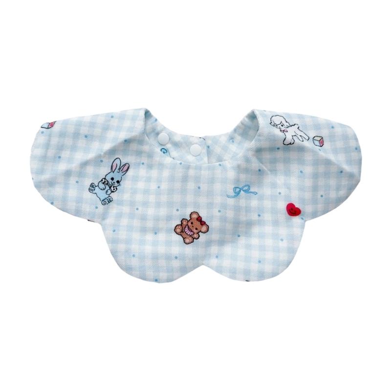 Cotton Bib Cartoon Print Baby Feeding Towel Soft Comfortable Saliva Towel Newborns Burping Cloth for Boys Girls