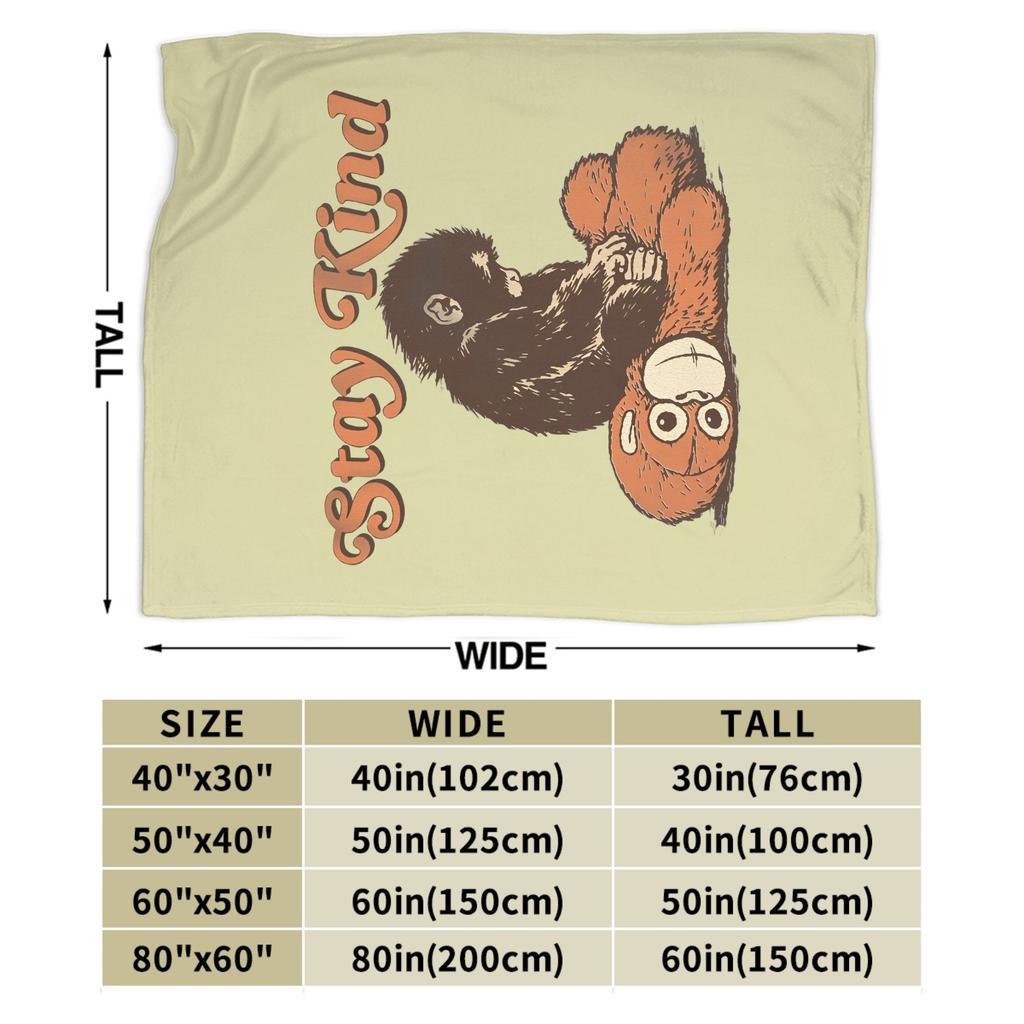 Monkey Punch Soft Cozy Blanket saty kind Casual Picnic Throw Blanket Outdoor Flannel Bedspread Sofa Bed Cover