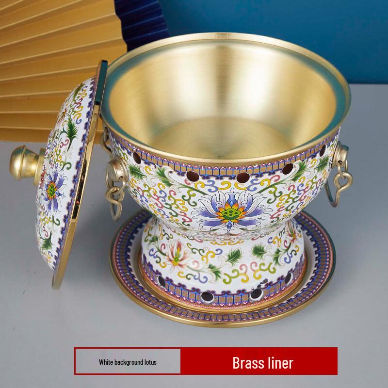 Jingtai Blue Single Person Thickened Alcohol Copper Hot Pot
