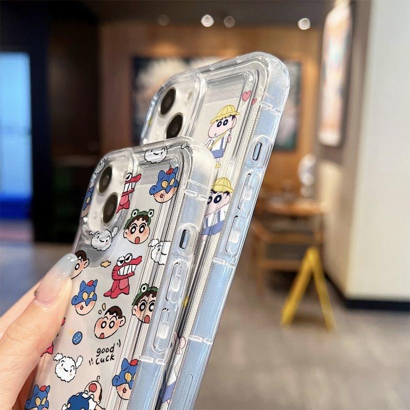Applicable to Apple 14 protective case creative iPhone13promax mobile phone case 15 cartoon personality transparent anti-drop soft