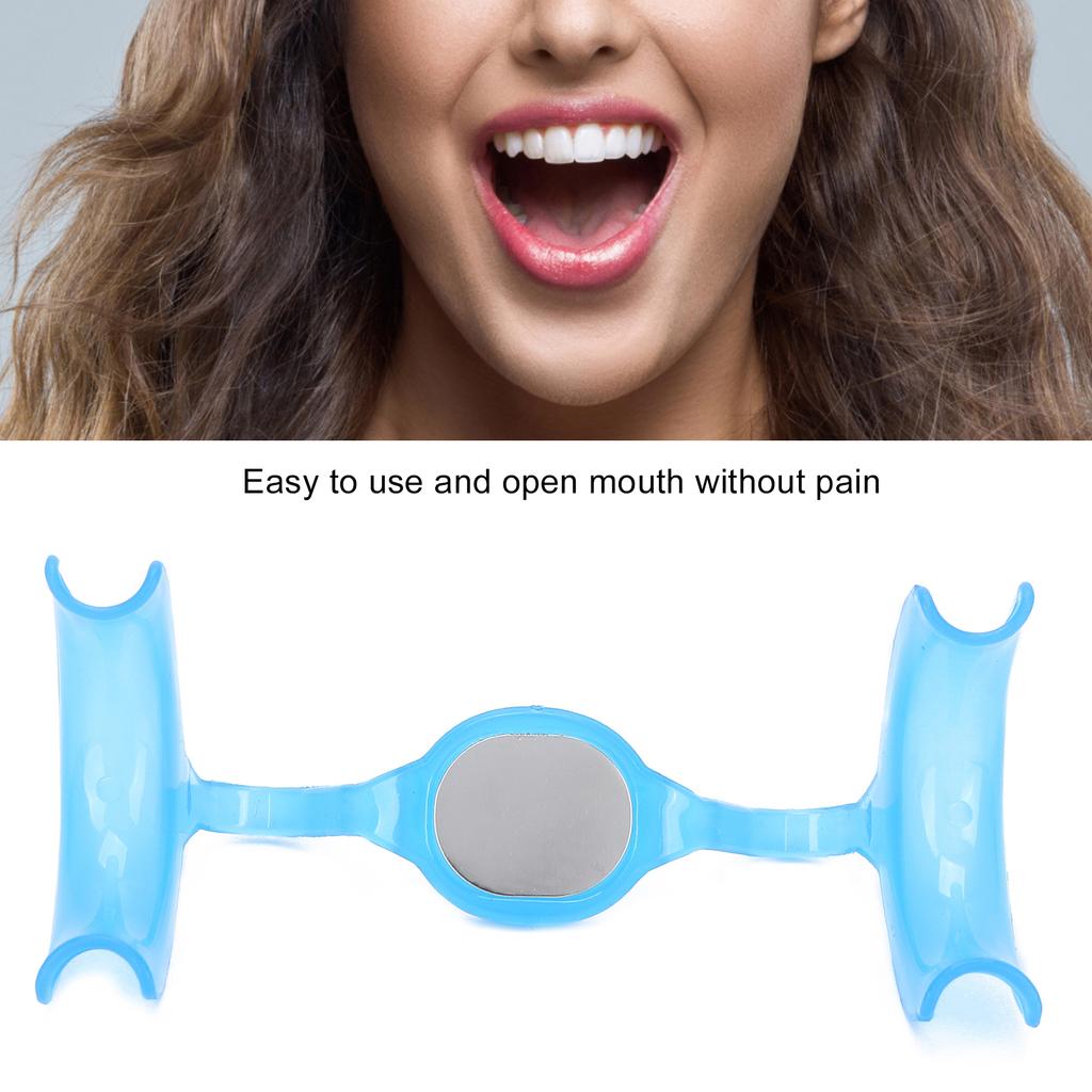 10ks Retraktor tváře ve tvaru M Zubní otvírač úst Ortodontický otvírač úst (Modrý)