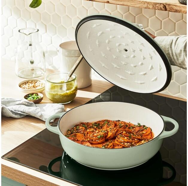 Чугунная Кастрюля Tefal Lov, круглая, 28 см, светло-зелёная (E2587204)