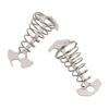 2Pcs Anti Trip Deck Tie Down Anchor Fish Bone Shape Wind Rope Tightener Tensioner with Spring for Outdoor Camping